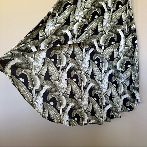 NWOT Buddy Love S/M Sleeveless Palm Leaf Dress Tropical V-Neck Spring Summer - Picture 4 of 8